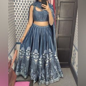 Anita Dongre Lehenga Indigo on Silk